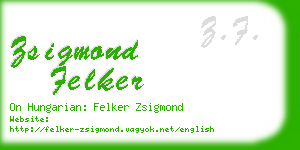 zsigmond felker business card